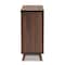Baxton Studio Margo Walnut Brown and Black Finished Wood Wine Storage Cabinet 163-10442 - alternate 5